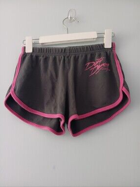 Dirty Dancing Gray Pink Graphic Shorts M Y2K Baby Lounge Retro